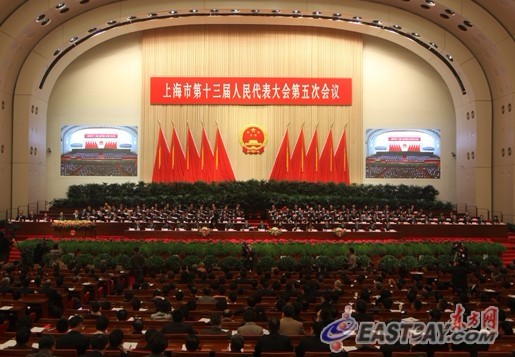 上海市十三届人大五次会议开幕

